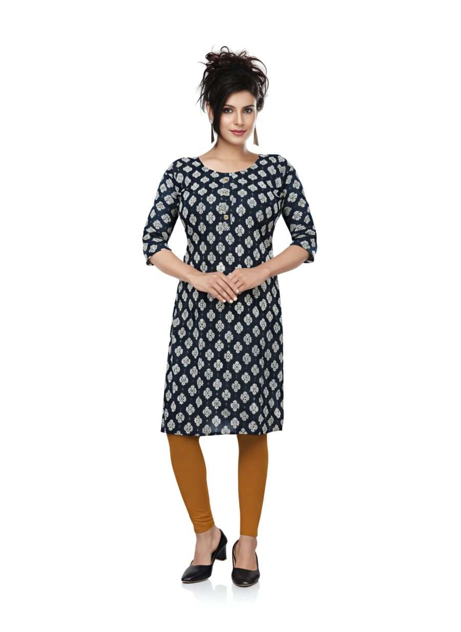 Slik Blend Digital Printed Kurti